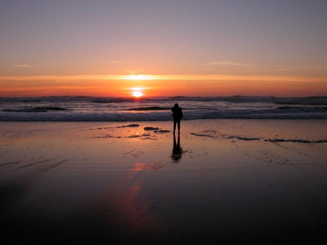 A Person and A Sunset